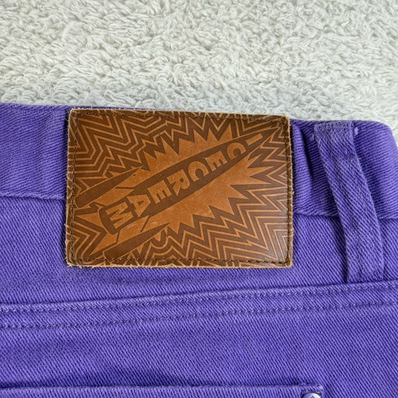 Billionaire Boys Ice Cream Jeans Mens 38x30 Purple Denim Running Dog Logo Y2K - Picture 7 of 8